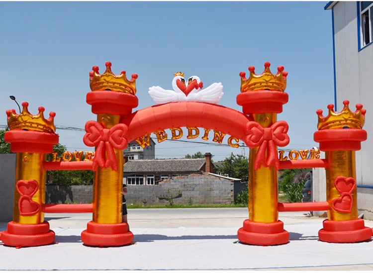 莲池红色婚庆气模拱门